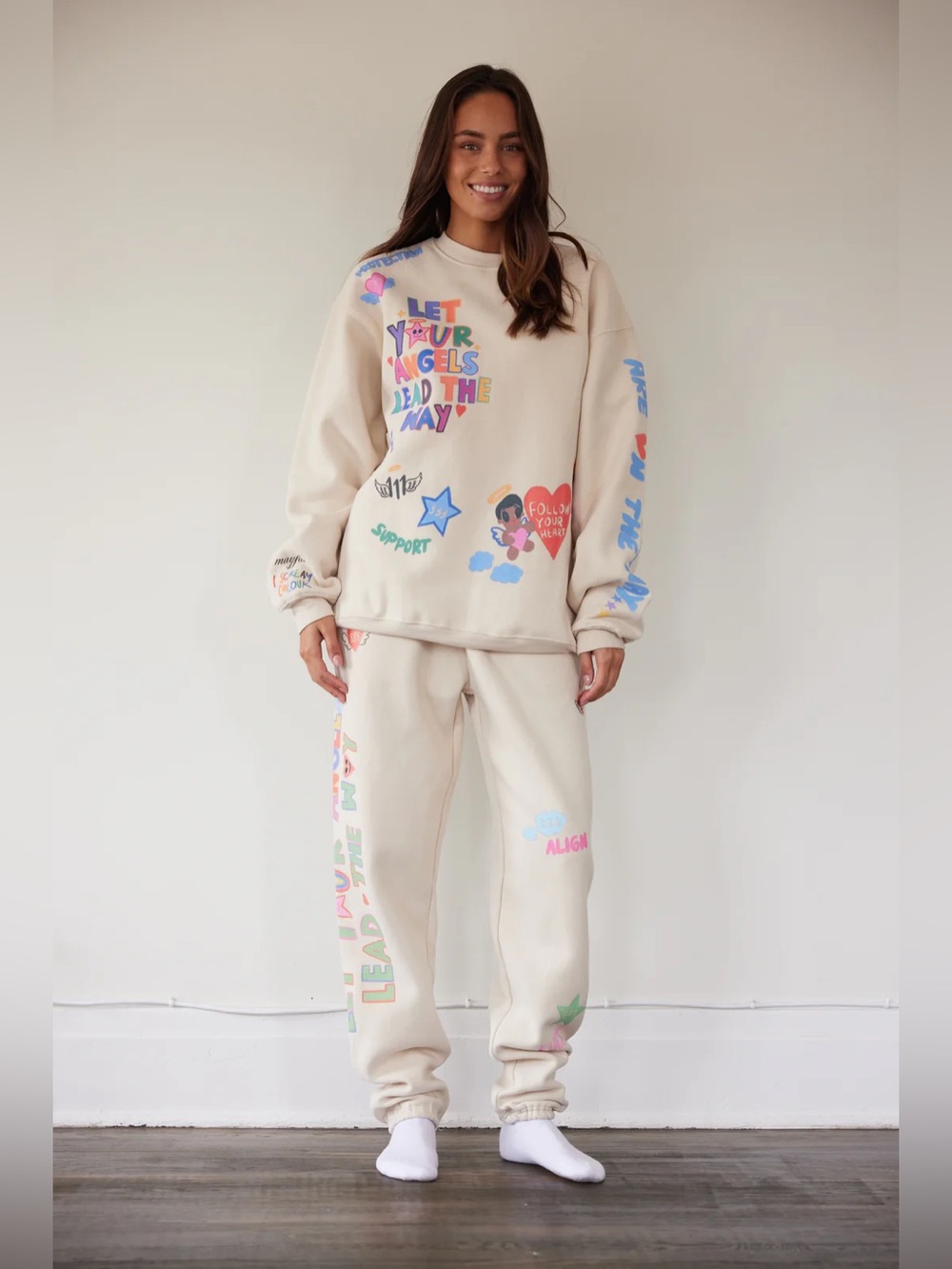 ISCREAMCOLOUR x THE MAYFAIR GROUP Angels All Around Sweatshirt & Sweatpant Set